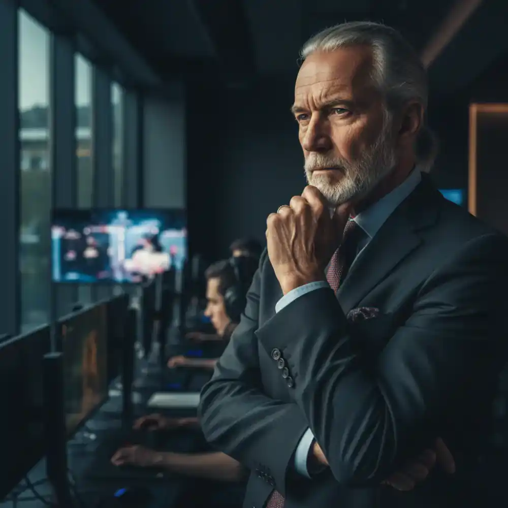 Portrait of Senior Strategy Coach in a tournament